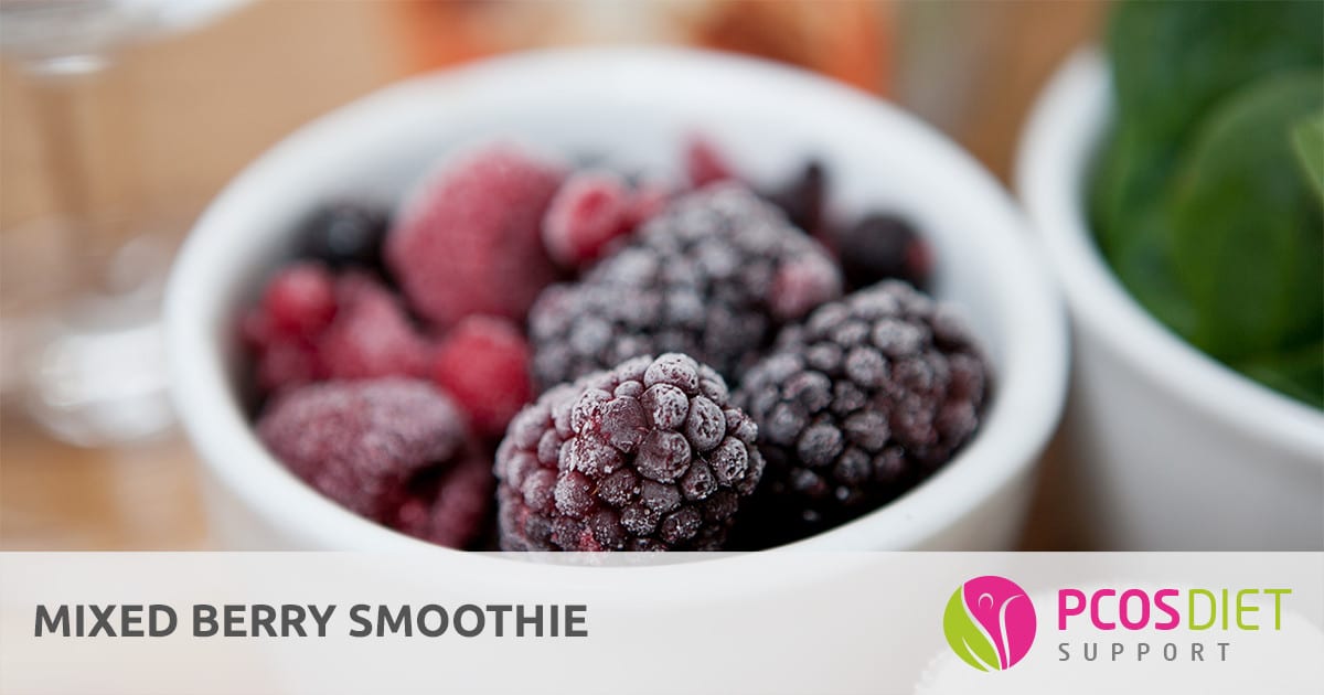 PCOS Recipes Mixed Berry Smoothie PCOS Diet Support