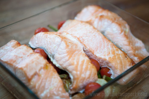 One Pan salmon finished