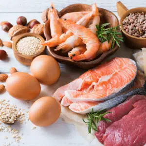 Image of different sources of protein to help improve your PCOS Diet