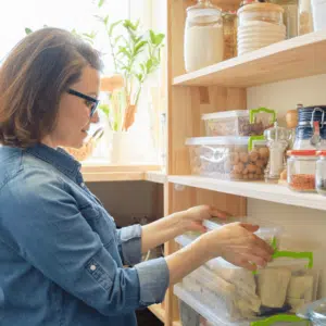 woman-in-organized-pantry