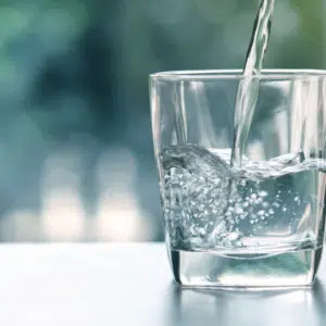 water being poured into a glass